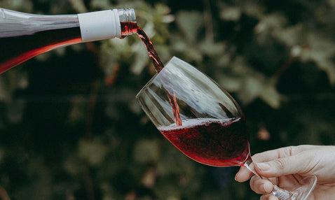 Red Wine being poured into a wine glass at Eagle Bay Brewing Co
