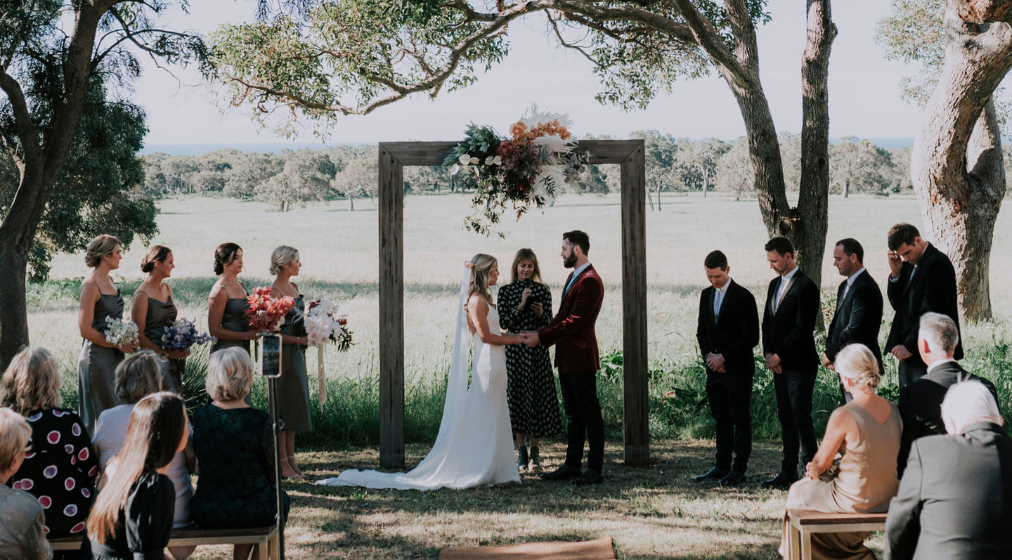 Couple getting married at Eagle Bay Brewing Co