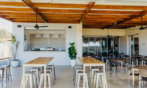 The Eagle Bay Brewing Co outdoor Garden Bar setting