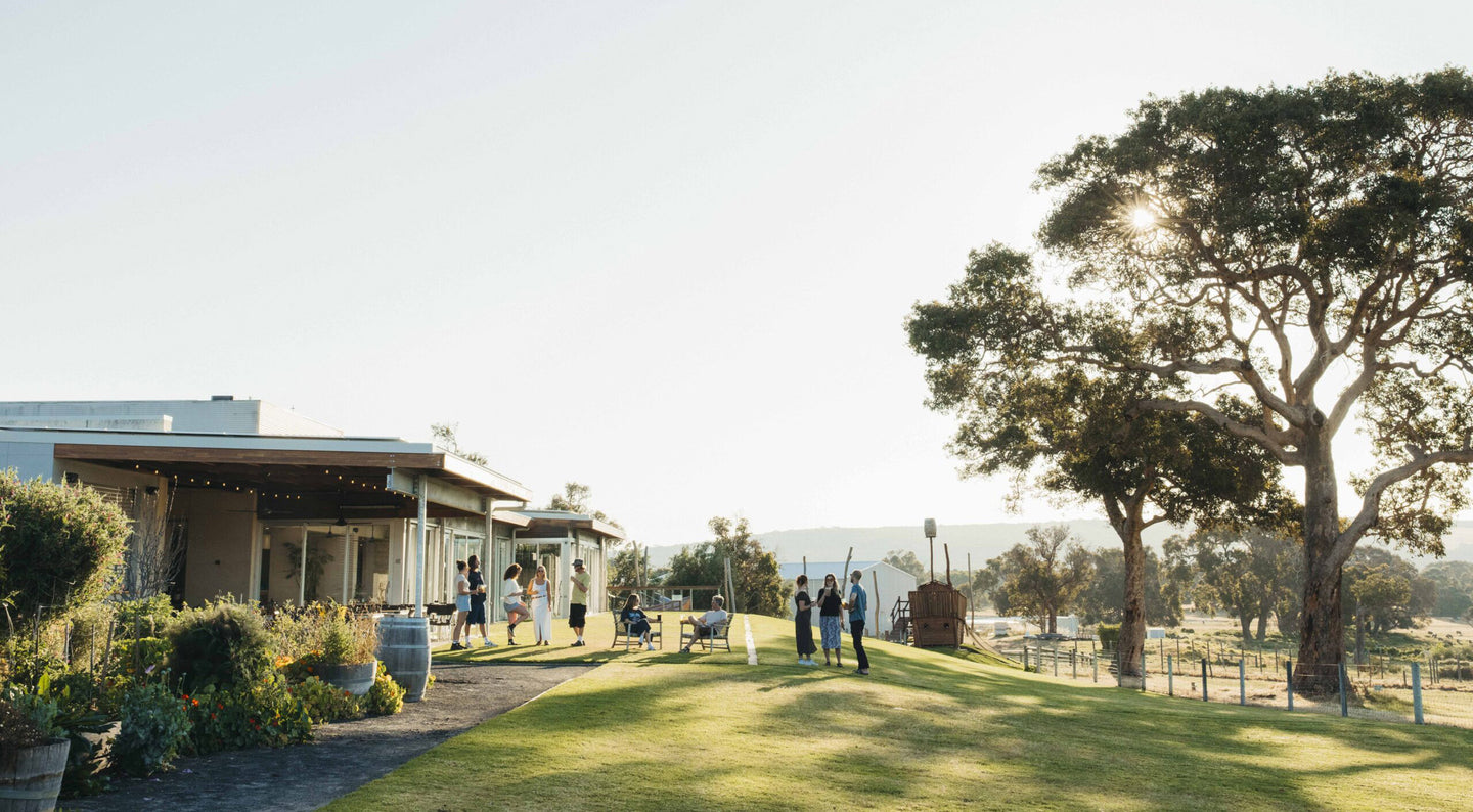 Outdoor scene of the Eagle Bay Brewing Co Brewery.